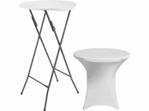 Inklapbare ronde klaptafel met afdekking - 61 x 105 cm