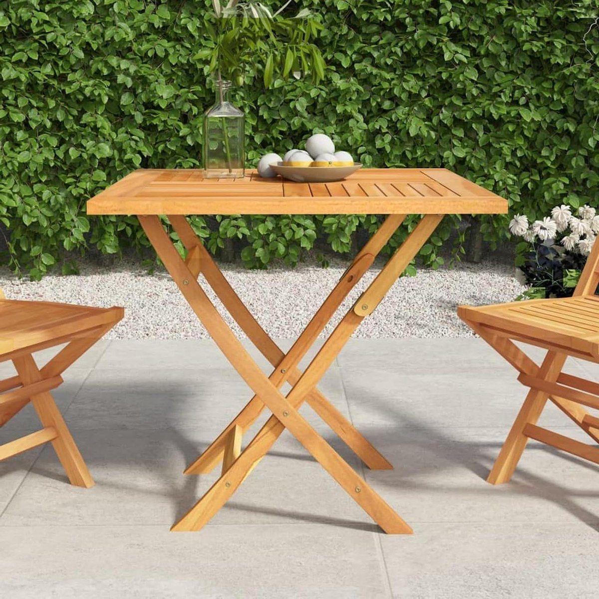 inklapbare tuintafel balkontafel klaptafel buiten eten massief