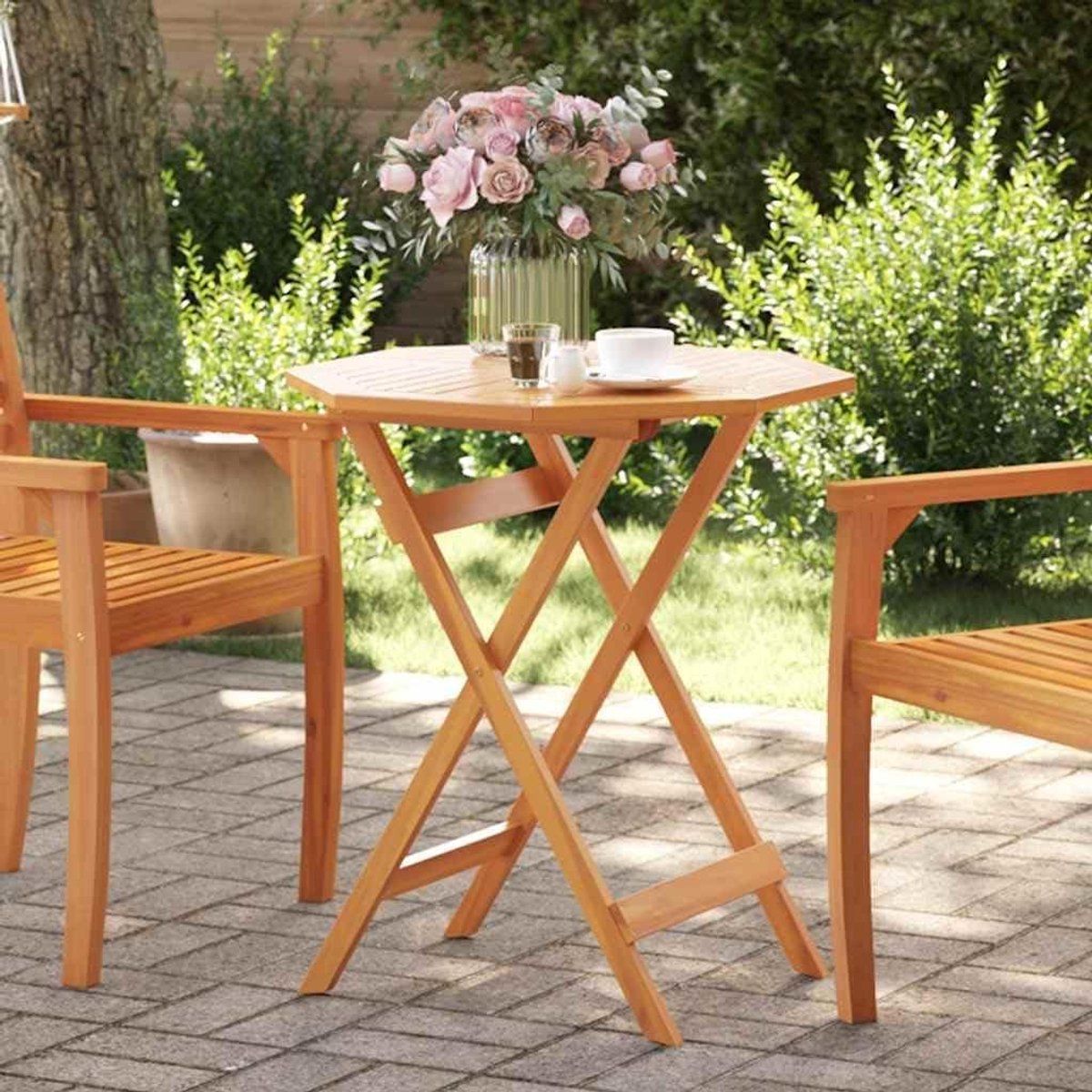 inklapbare tuintafel houten klaptafel buiten dineren latten design