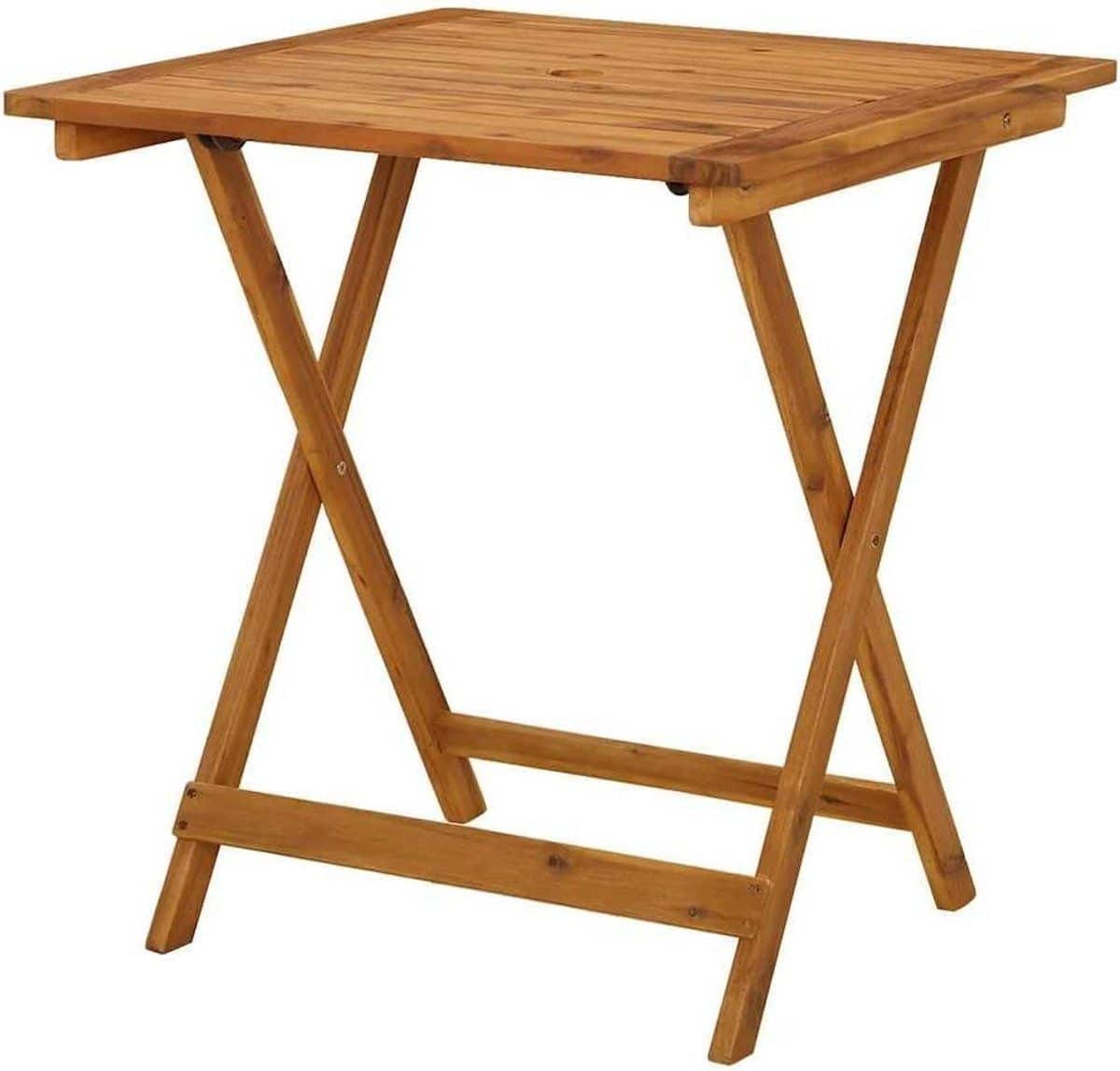 inklapbare tuintafel houten klaptafel buiten eten massief