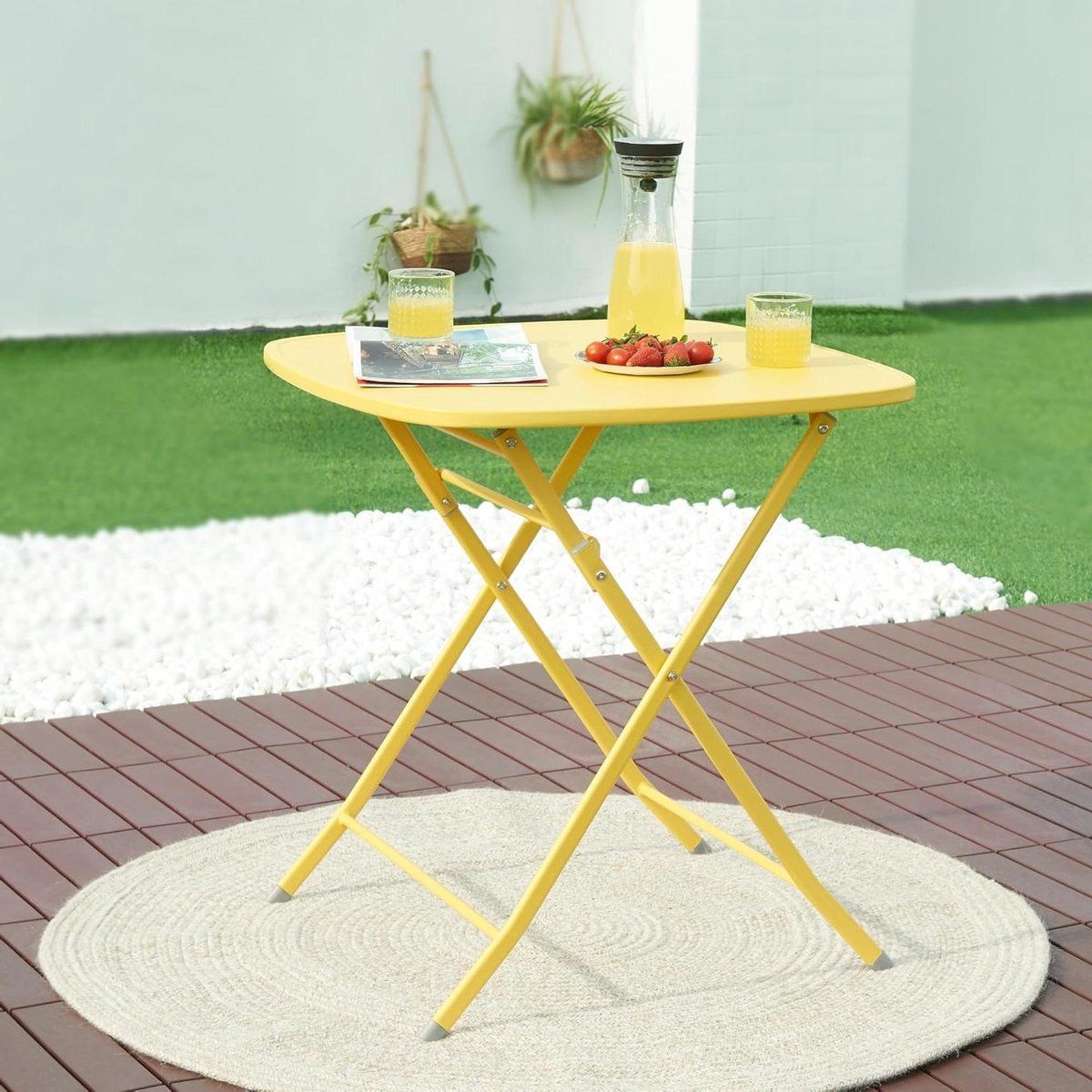 inklapbare tuintafel klaptafel bijzettafel buiten genieten ruimtebesparend