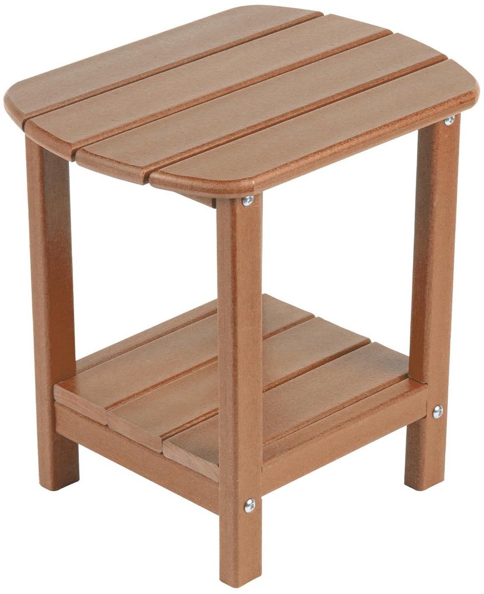 inovra bijzettafel 41,9 cm dubbele tafel hdpe plastic