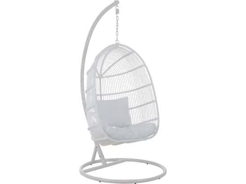 J-Line hangstoel Ovaal - staal - wit