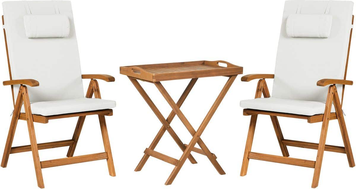 java premium bistroset voor 2 gebroken wit
