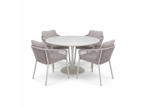 Joshua Flair dining tuinset 5-delig latte 120xH75cm
