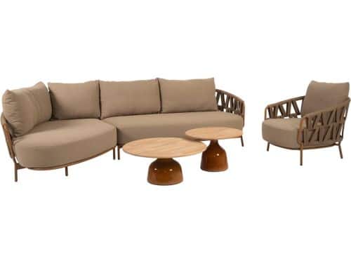 June Biarritz chaise longue loungeset 5 delig amber 4 Seasons