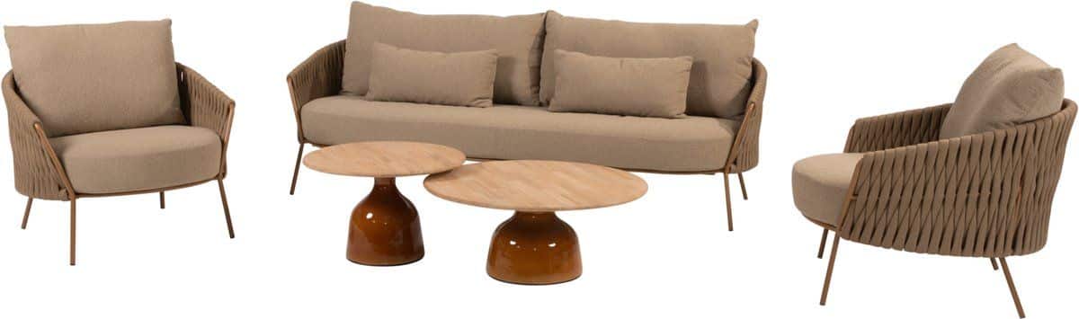 june molina stoel bank loungeset 5 delig teak amber 4