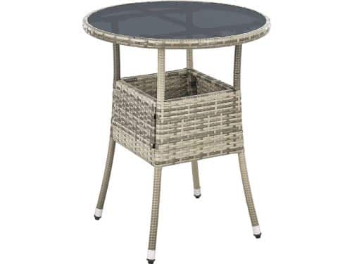 Juskys Polyrotan Tuintafel / Bijzettafel / Balkontafel Yoro