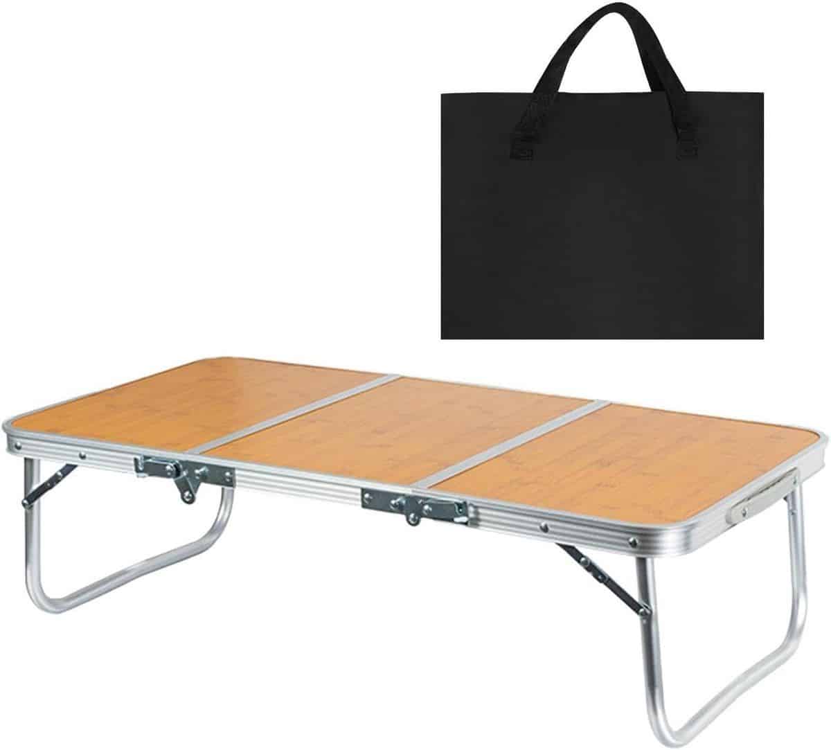 kampeertafel opvouwbaar buitenbureau klaptafel buitenactiviteiten organiseren compact