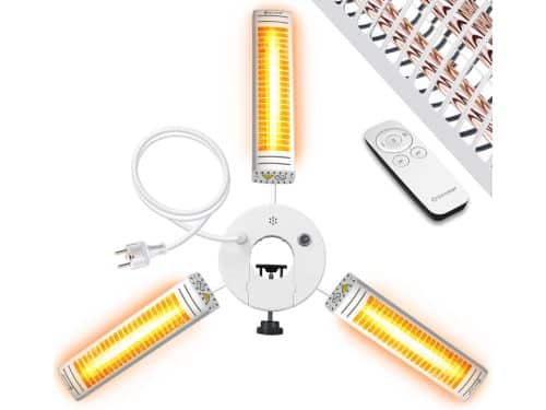 KESSER® Terrasverwarmer 3000W Elektrische Kachel voor Parasol - Infrarood Verwarming