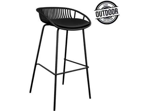 Kick Tuin Barkruk Rio - Zwart OUTDOOR