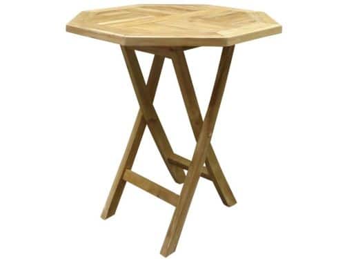 Klaptafel 70x70x75 achtkantige teaktafel