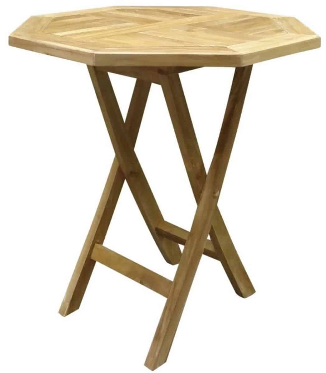 klaptafel 70x70x75 achtkantige teaktafel