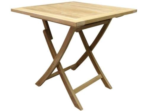 Klaptafel 80 cm vierkant teak