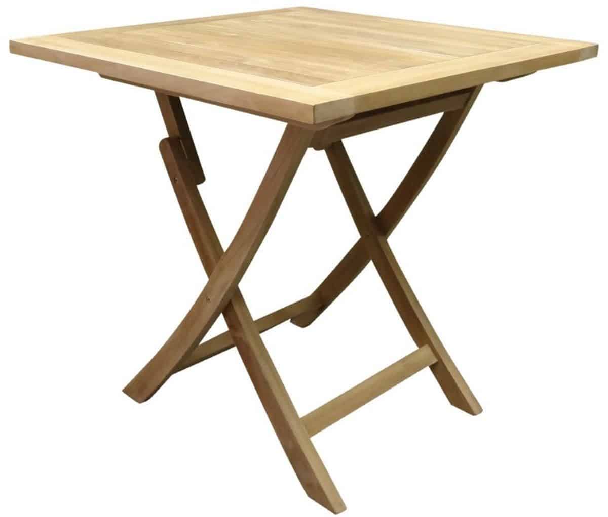 klaptafel 80 cm vierkant teak