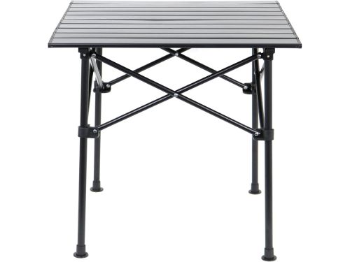 Klaptafel Aluminium voor Buiten - Opvouwbare Picknicktafel met Houtlook (57