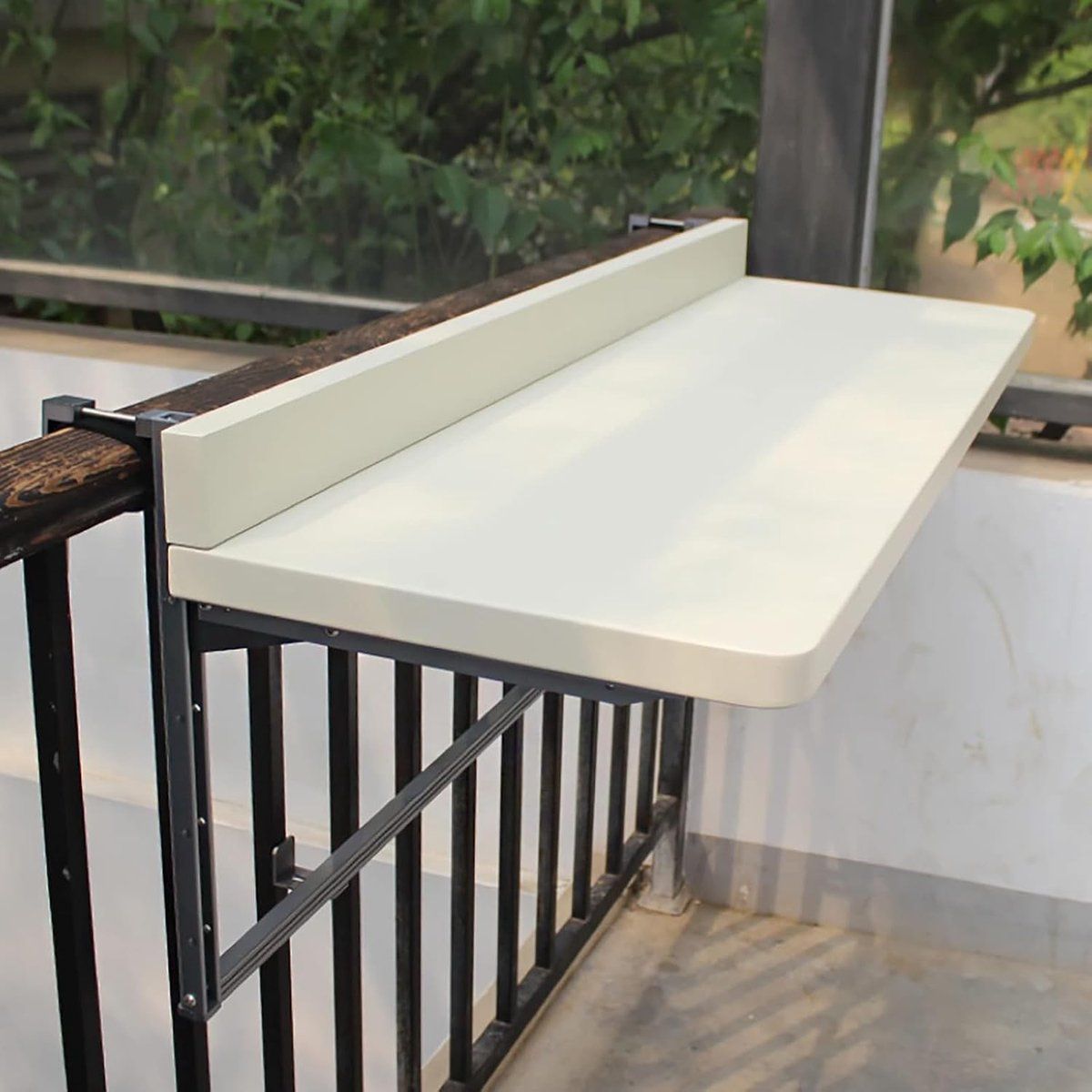 klaptafel balkon hangende tafel buiten zitten verstelbaar