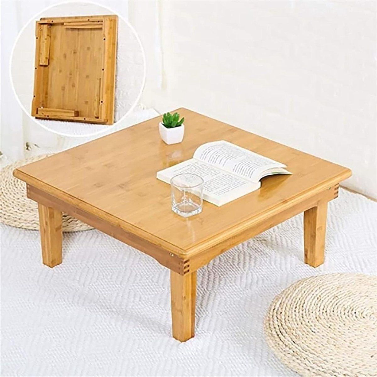 klaptafel bamboe lage tafel multifunctioneel gebruik opvouwbaar