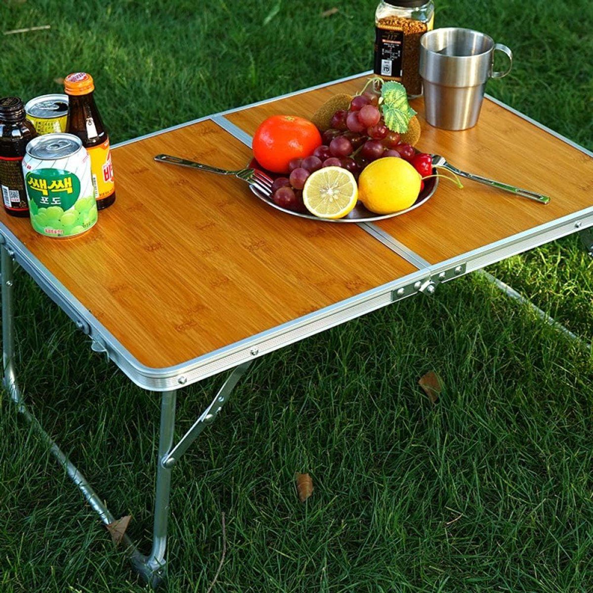 klaptafel bamboe outdoor tafel kamperen en picknick