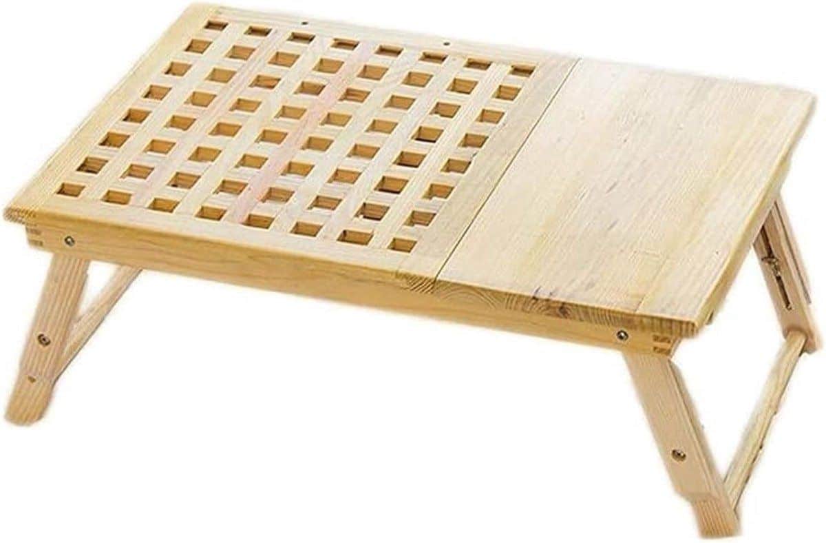 klaptafel bamboe schoottafel dienblad laptop gebruik verstelbaar