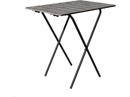 Klaptafel Hout Metaal - Bijzettafel Opvouwbaar - Buiten Gebruik