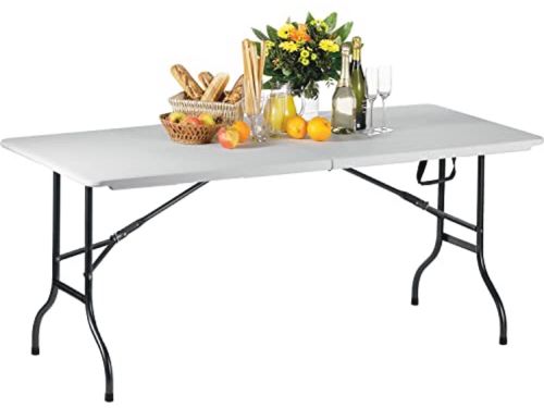 Klaptafel metaal wit 76 x 183 cm - Ideaal voor