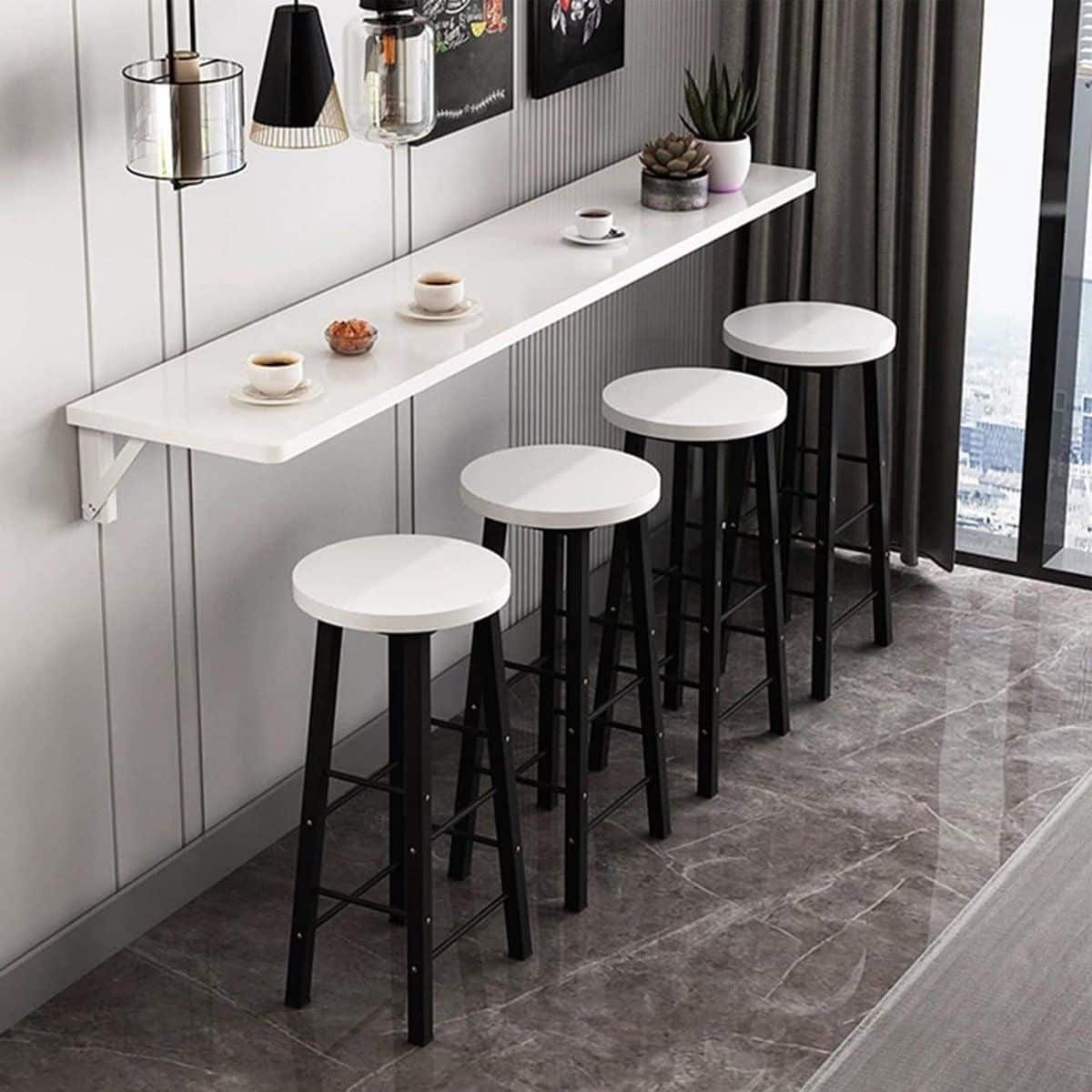 klaptafel opvouwbare tafel ruimtebesparing wandmontage lang