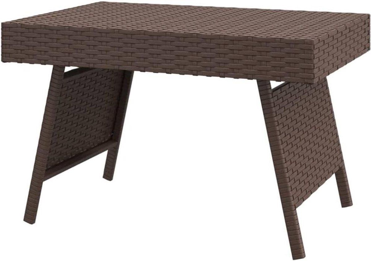 klaptafel poly rattan bijzettafel koffietafel buiten zetten