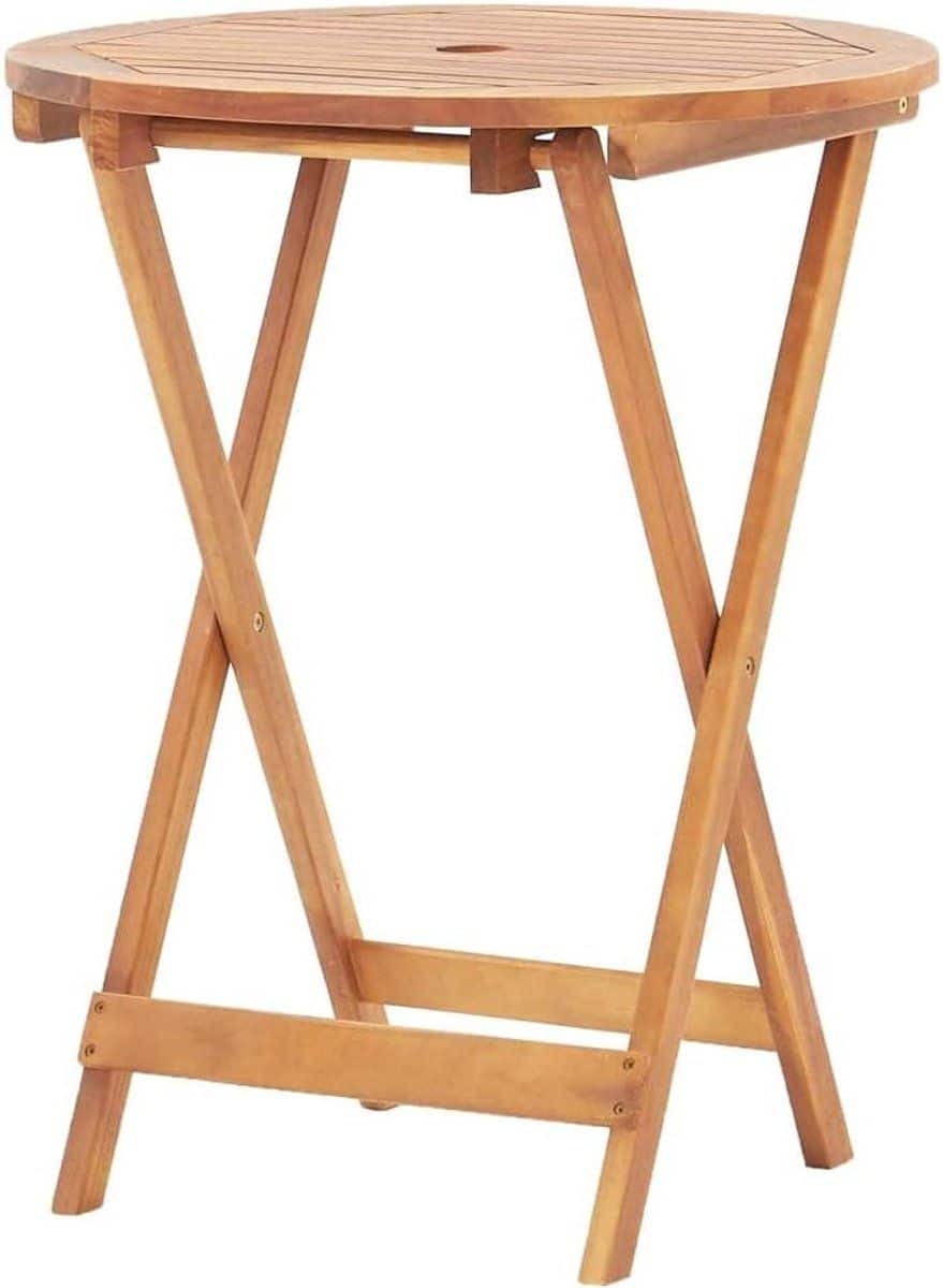 klaptafel rond eettafel buiten genieten in tuin