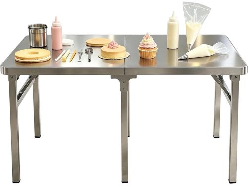 Klaptafel RVS - Opvouwbare werktafel - Voedselbereiding - Ruim werkoppervlak