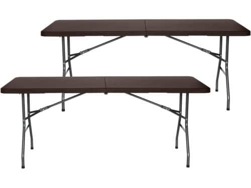 Klaptafel Set - Feesttafel - Buitenactiviteiten - Rotan-effect - 180