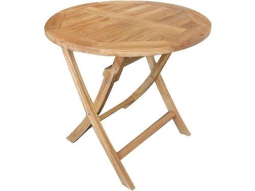 Klaptafel teak Milton rond 80cm