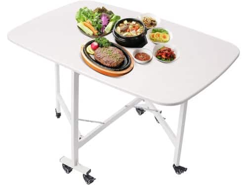 Klaptafel vierkant - Bijzettafel roltafel - Buiten eten - Met