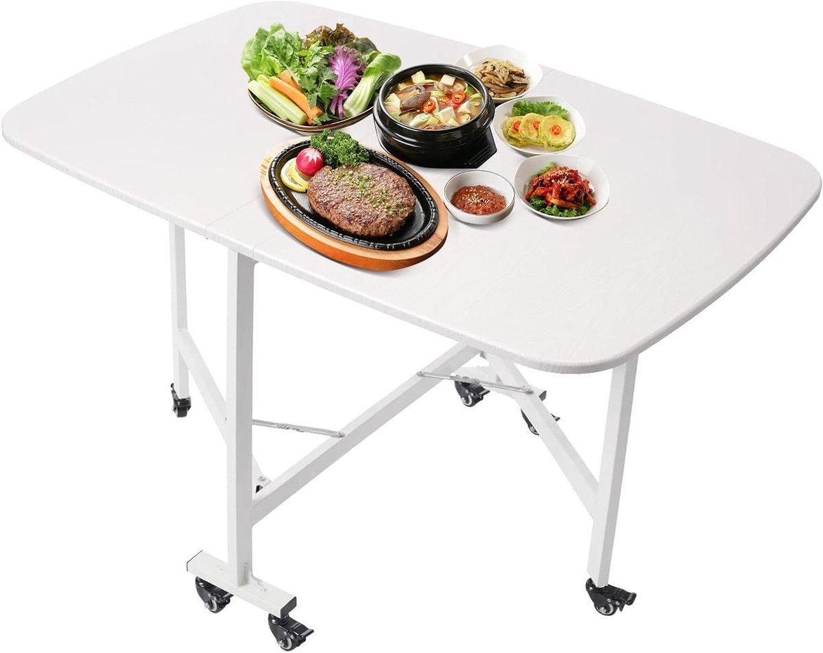 klaptafel vierkant bijzettafel roltafel buiten eten met