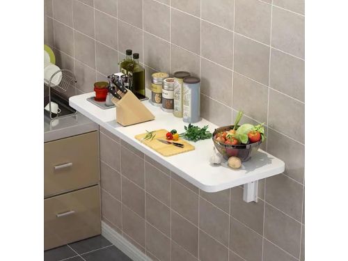 Klaptafel - Wandbureau Opvouwbaar - Ruimte Besparen - Stevige Steunen