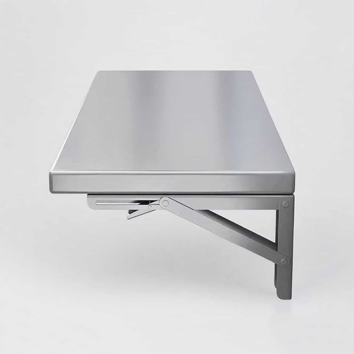 klaptafel wandbureau ruimtebesparend werken roestvrijstaal 90x35cm