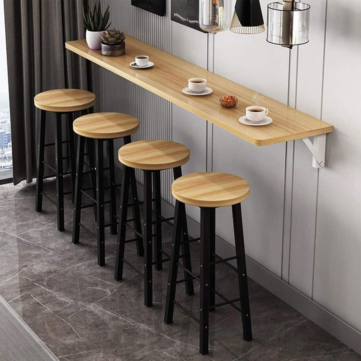klaptafel wandmontage opvouwbare tafel ruimte besparen smal