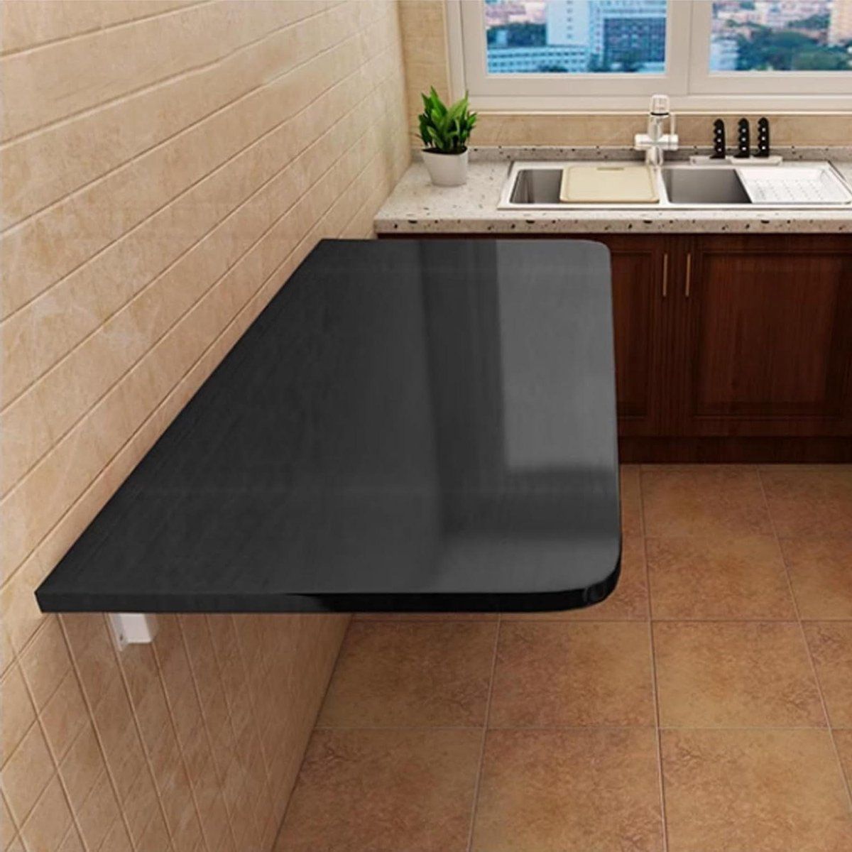 klaptafel wandtafel opklapbaar kleine ruimtes ruimtebesparend ontwerp