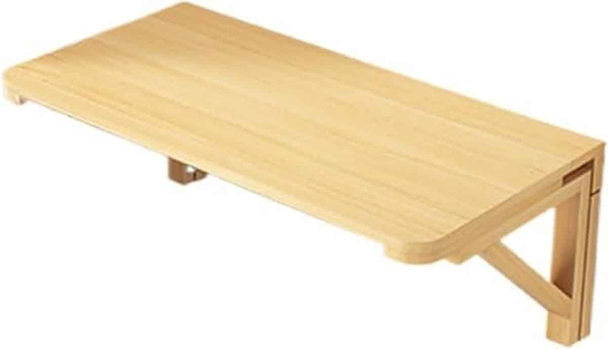 klaptafel wandtafel opklapbaar ruimte besparen massief houten