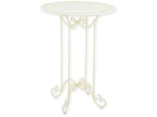 Klassiek witte bartafel - Tuintafel - Metaal - 101 cm