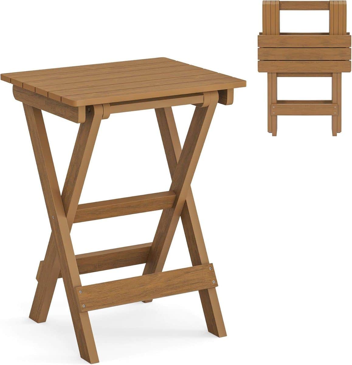 kleine opvouwbare bijzettafel, hdps buitentafel voor terras, veranda