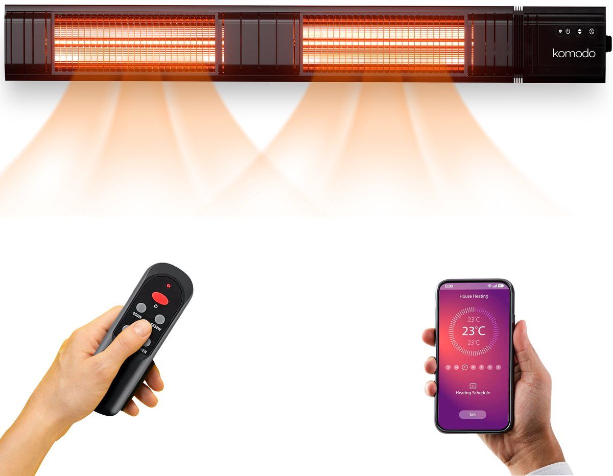 komodo terrasverwarmers flores 3000w 9 verschillende standen voor