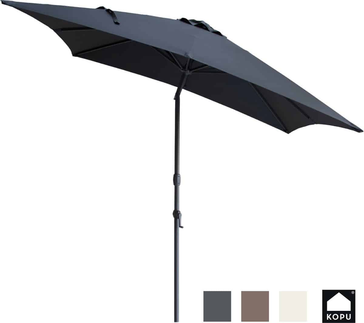 kopu® alicante parasol vierkant 230×230 cm met windvanger