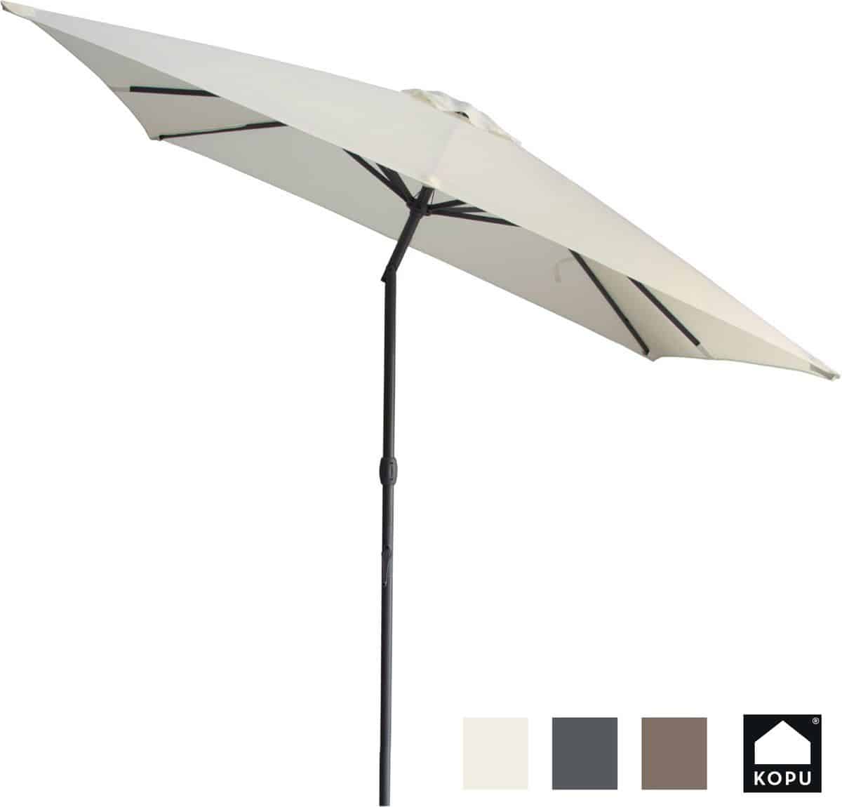 kopu® alicante parasol vierkant 230×230 cm met windvanger