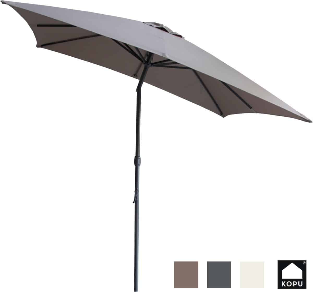 kopu® alicante parasol vierkant 230×230 cm met windvanger