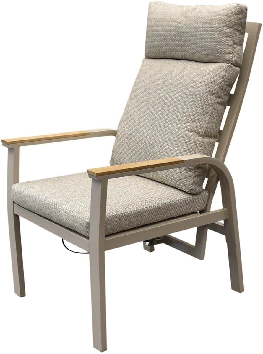 kota dining tuinstoel verstelbaar latte aluminium