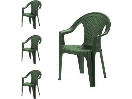 Kunststof Stapelstoelen - Tuinstoelen Rotan-look - Buiten Zitten - Ruimtebesparend