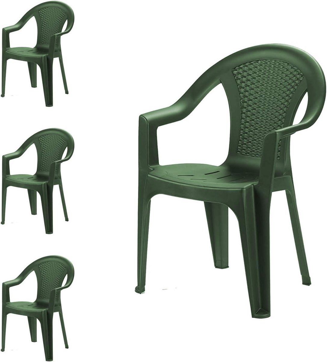 kunststof stapelstoelen tuinstoelen rotan look buiten zitten ruimtebesparend