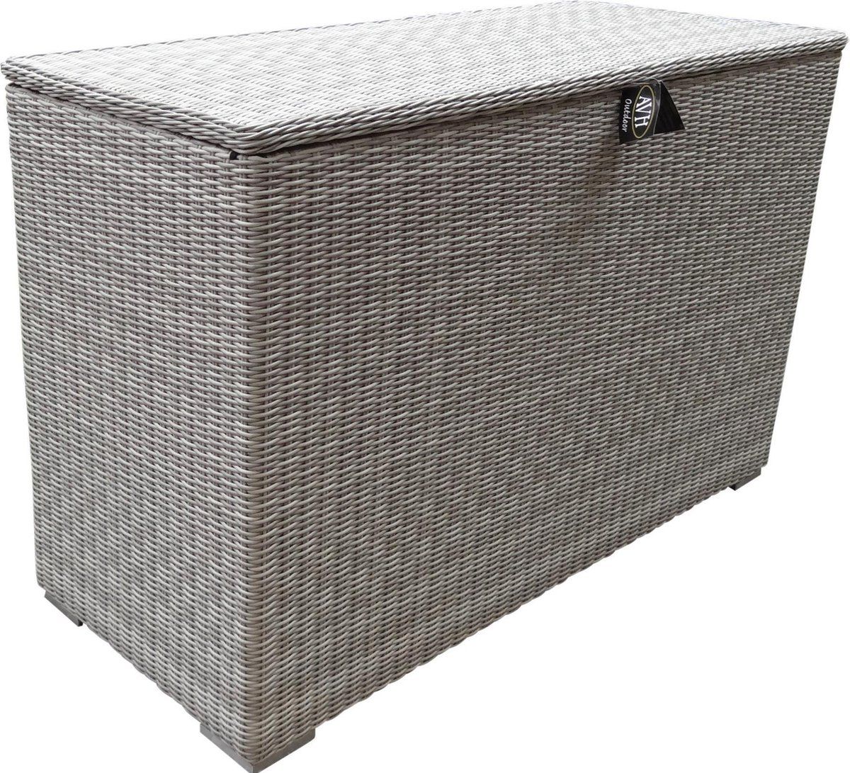 kussenbox 167x70xh106 wit grijs