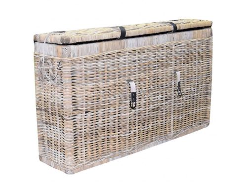 Kussenbox klein 135x35xH80 cm naturel rotan